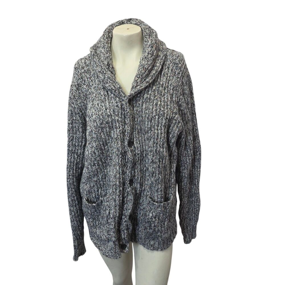 Goodfellow & Co XXL Marled Shawl Collar Cardigan Sweater Button Front Gray
